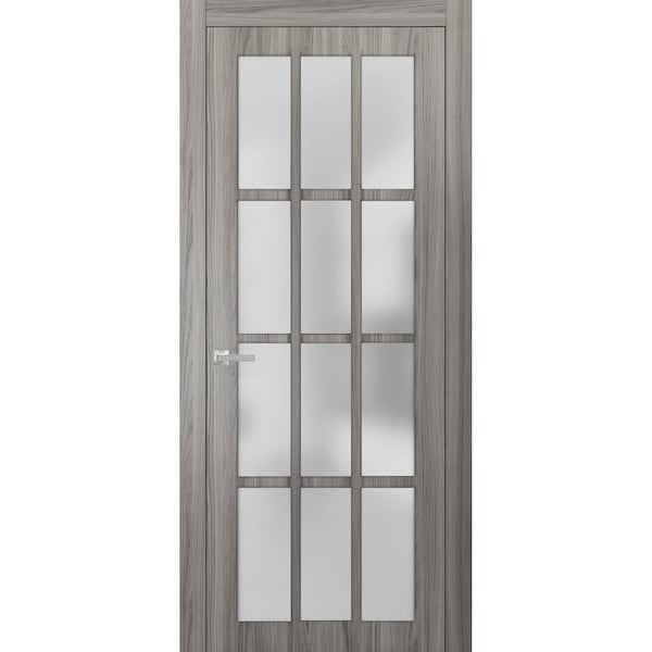 Sartodoors French Interior Door, 32" x 80", Gray FELICIA3312ID-GA-32 - main